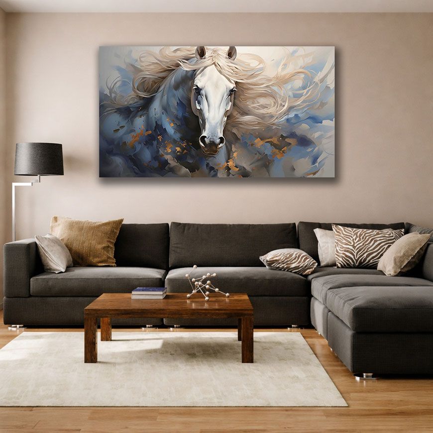 Serene Pasture Horse Canvas