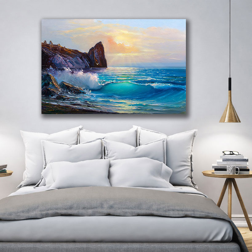 Sunset Horizon Framed Canvas Prints