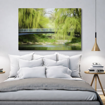 Tropical Jungle Misty Pathway - Large Canvas Wall Art