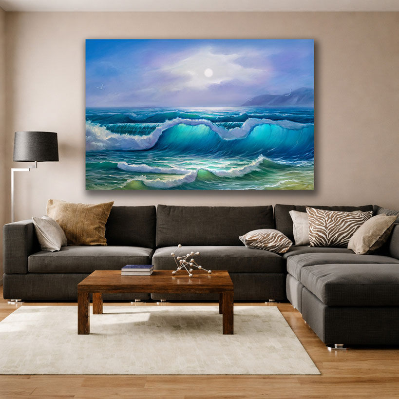 Serene Waterfall Large Canvas Prints