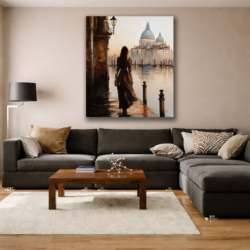 Black and White Minimalist Diva Canvas