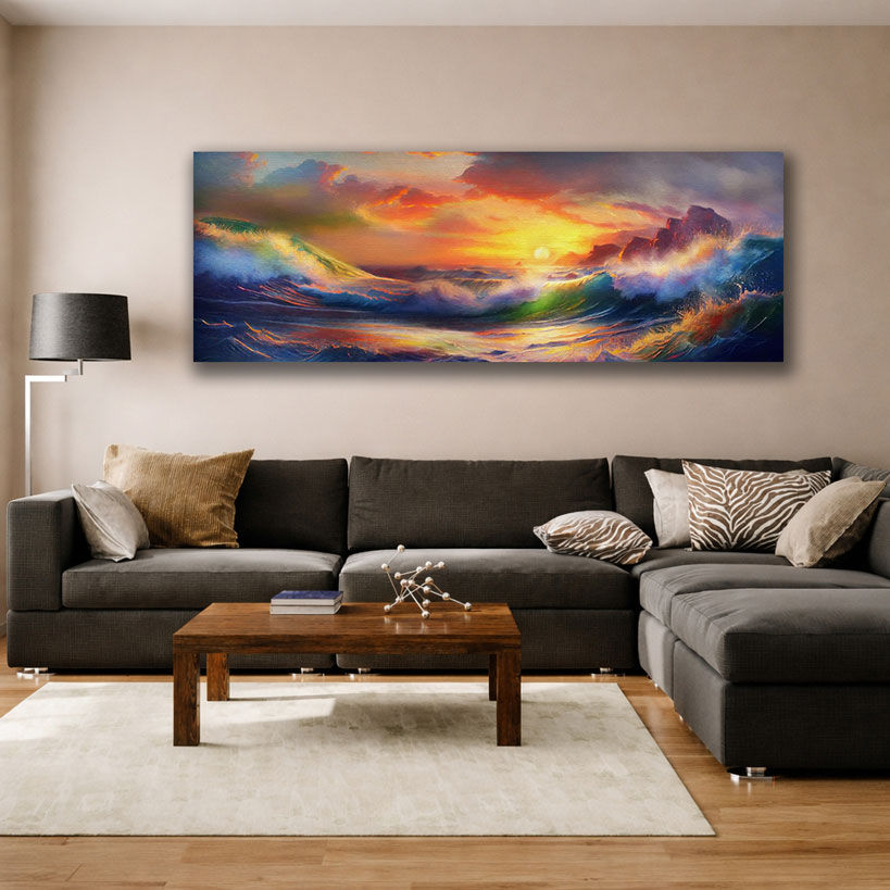 Serene Morning Sunrise Abstract Wall Art