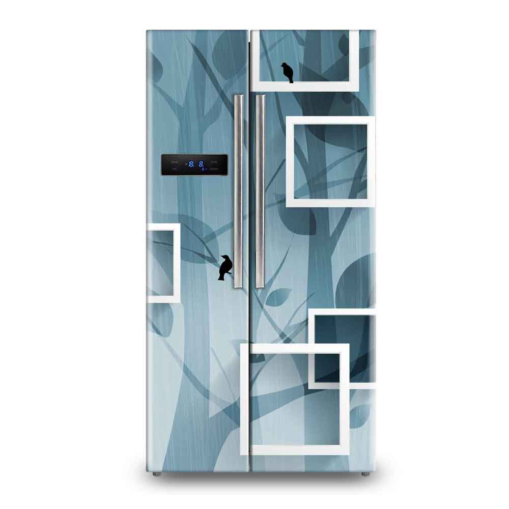 Premium Floral Fridge Wallpaper - Waterproof Vinyl Sticker