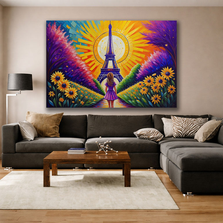 Eiffel Tower Close-Up Canvas Wall Art
