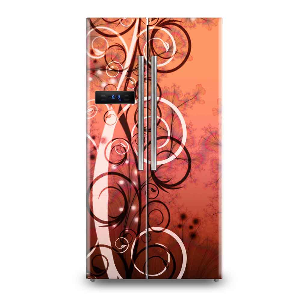 Minimalist Botanical Fridge Stickers | Single Door Fridge Wallpaper