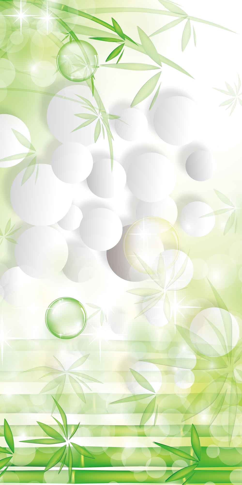 Ethereal Forest Waterfall 3D Door Wallpaper close-up pattern texture