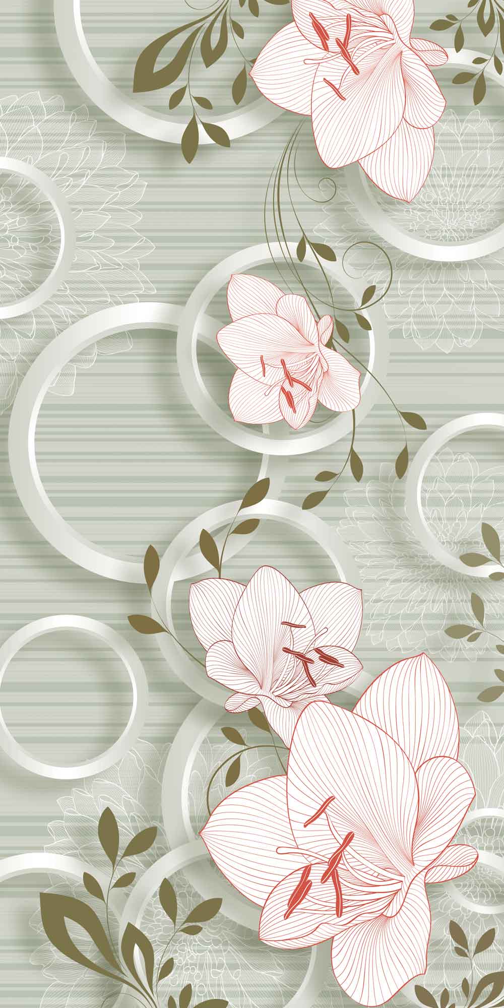 Modern Geometric Door Wallpaper close-up pattern texture