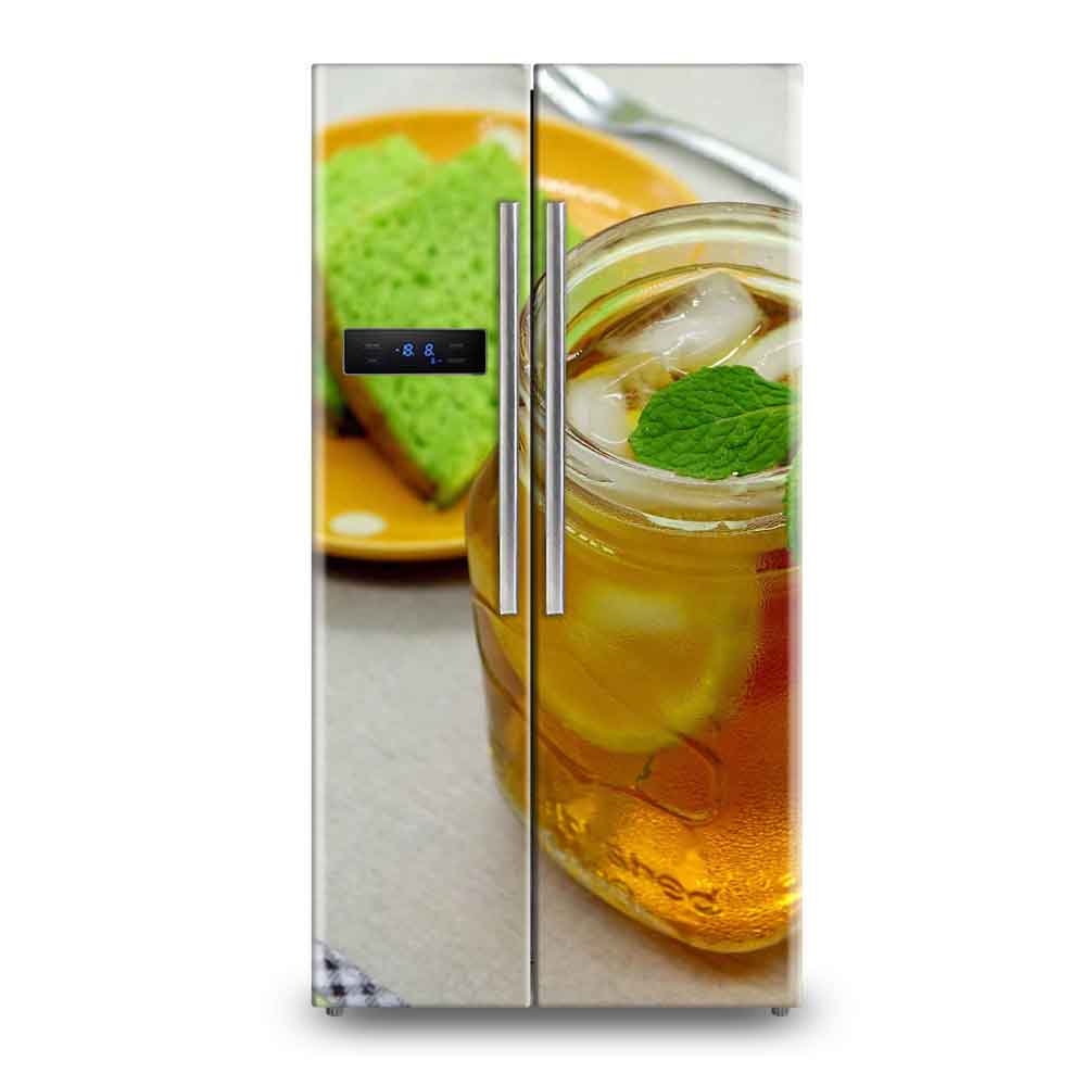 Tropical Floral Refrigerator Sticker Wrap