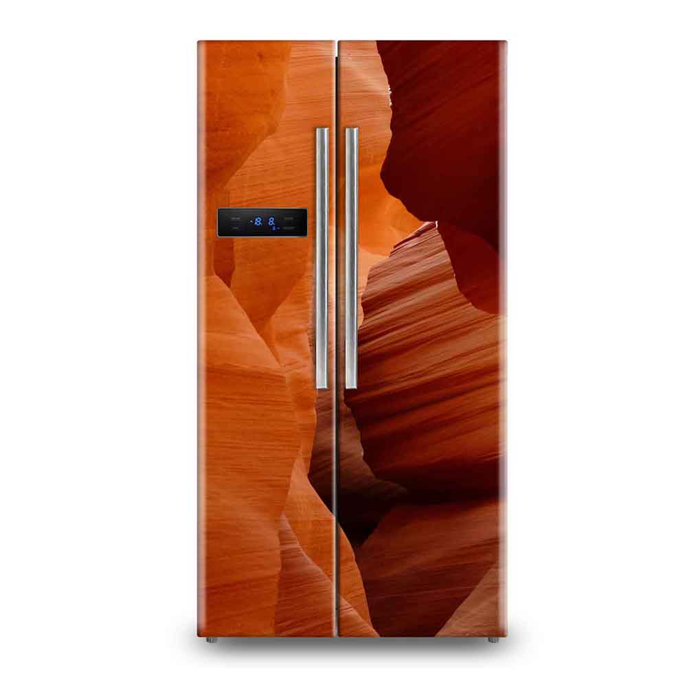 Abstract Monochrome Lines Refrigerator Sticker Decal