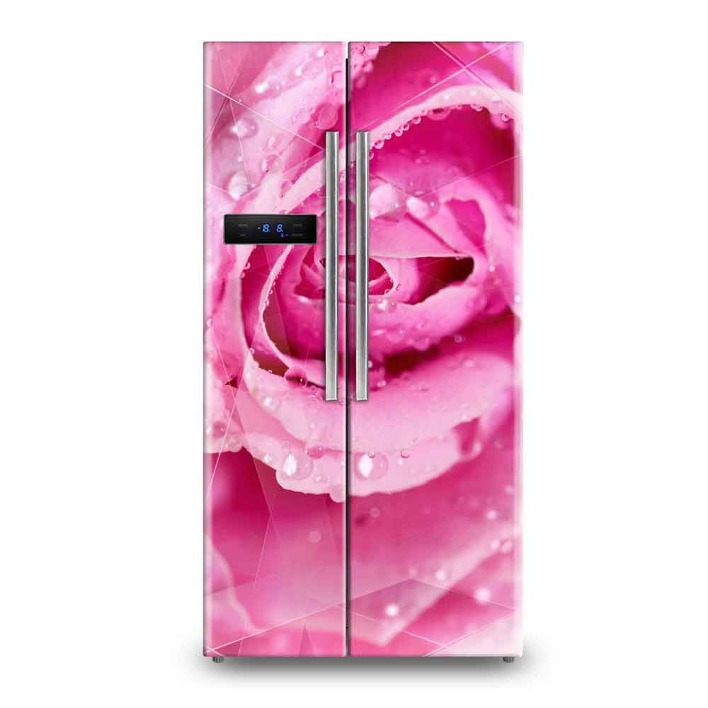 Realistic Rose Fridge Vinyl Skin Fridge Sticker | Canvas Groove