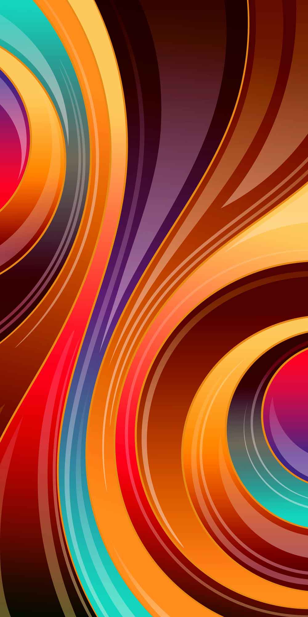 Vibrant Swirl Abstract Door Wallpaper close-up pattern texture