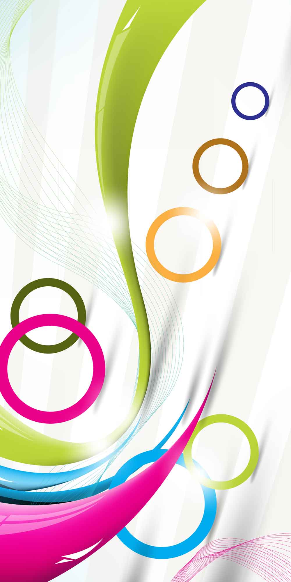 Abstract Rings & Ribbons Door Wallpaper close-up pattern texture