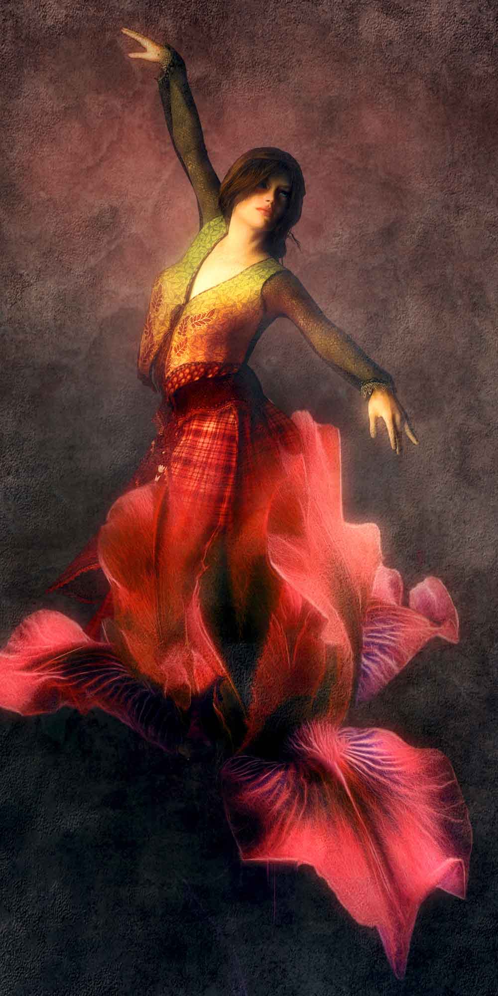 Flamenco Dancer Door Wallpaper close-up pattern texture
