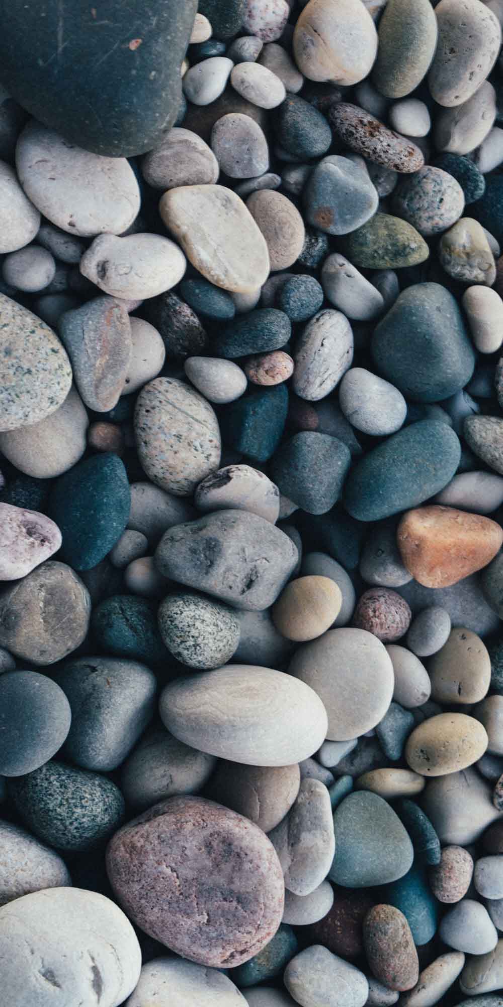 Natural River Pebbles Stone Texture Door Wallpaper close-up pattern texture