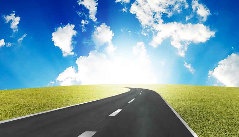 Open Road Blue Sky Freedom Highway Door Wallpaper close-up pattern texture