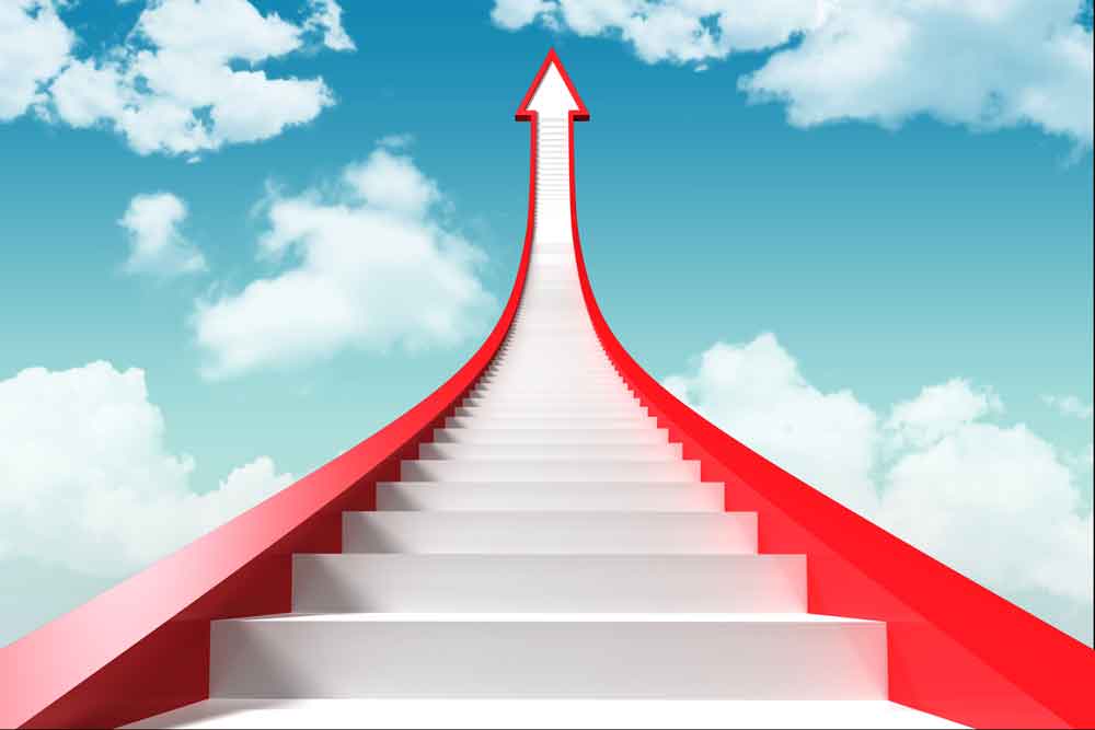 Stairway to Success Sky Arrow Door Wallpaper close-up pattern texture
