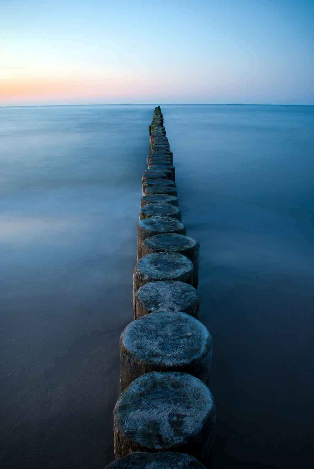 Ocean Groyne Pier Sunset Door Wallpaper close-up pattern texture