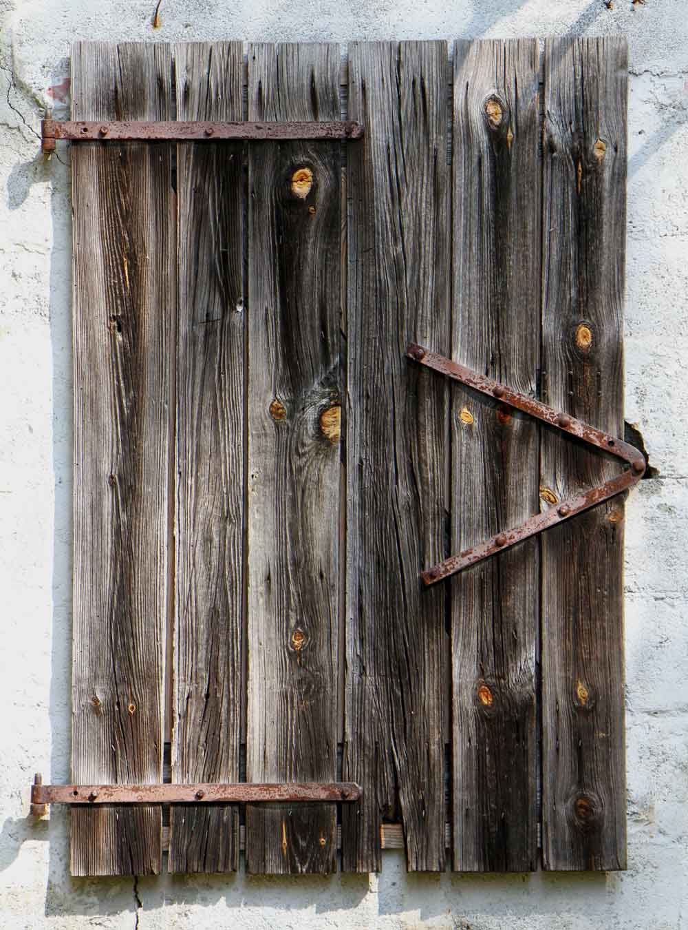 Rustic Weathered Wood Barn Door Wallpaper close-up pattern texture