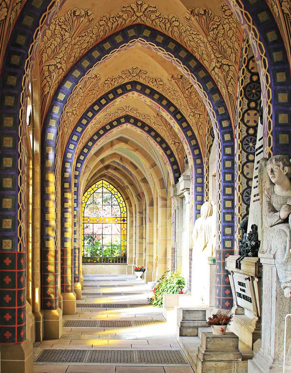 Gothic Cathedral Arch Door Wallpaper close-up pattern texture