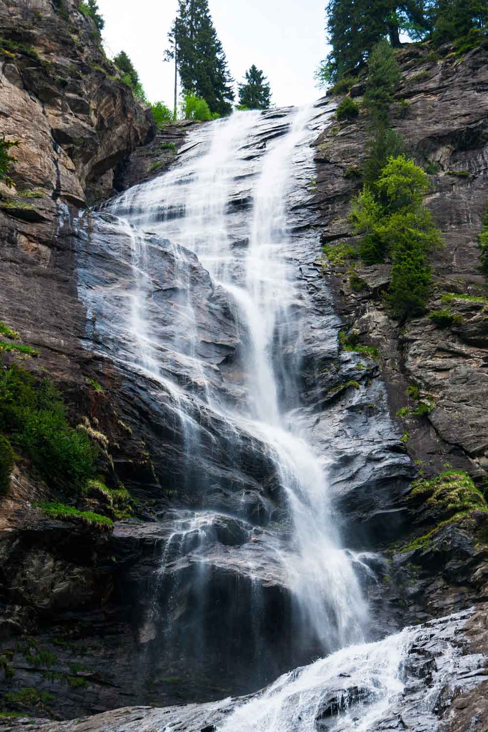 Mountain Waterfall Door Wallpaper close-up pattern texture