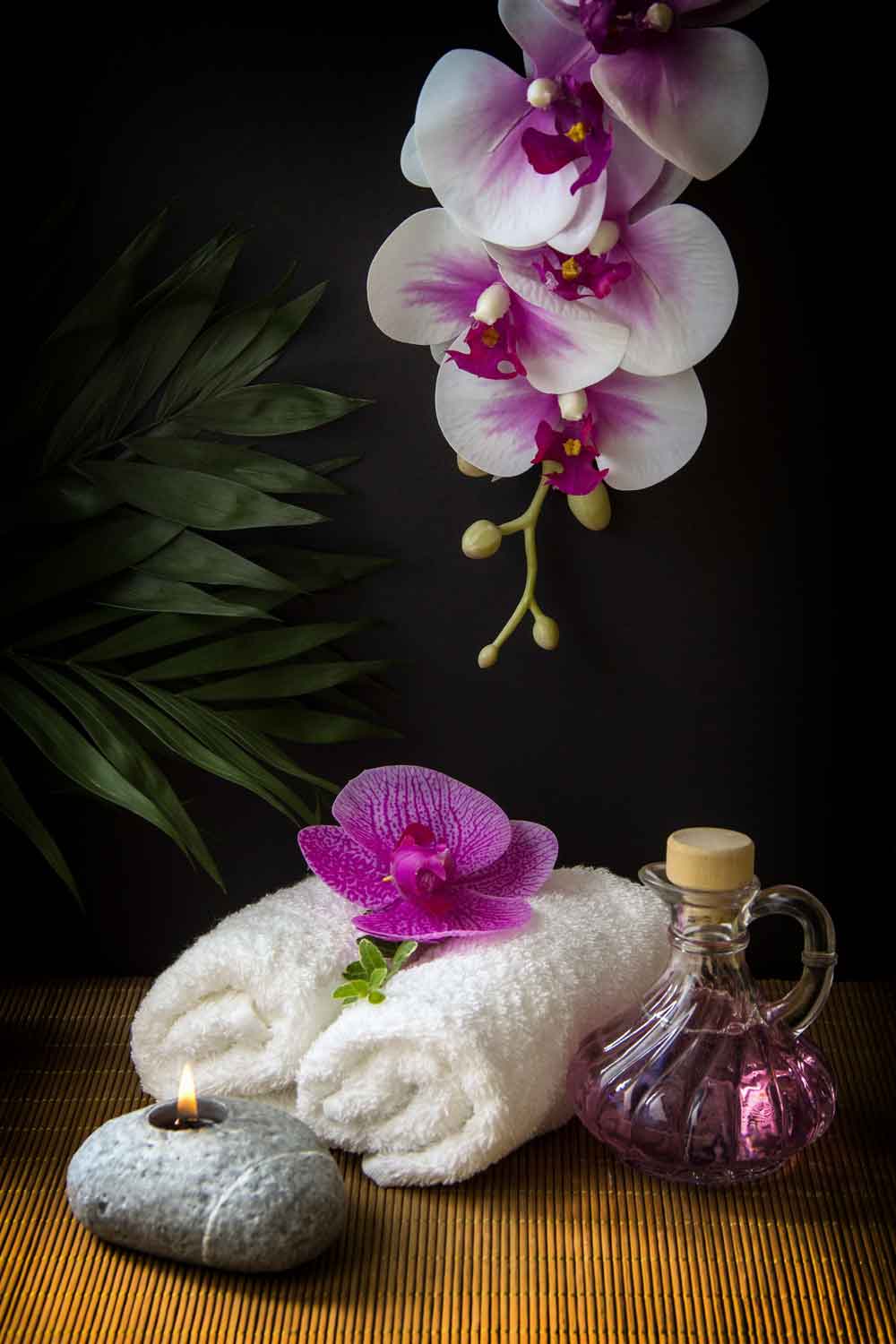 Orchid Spa Zen Door Wallpaper close-up pattern texture
