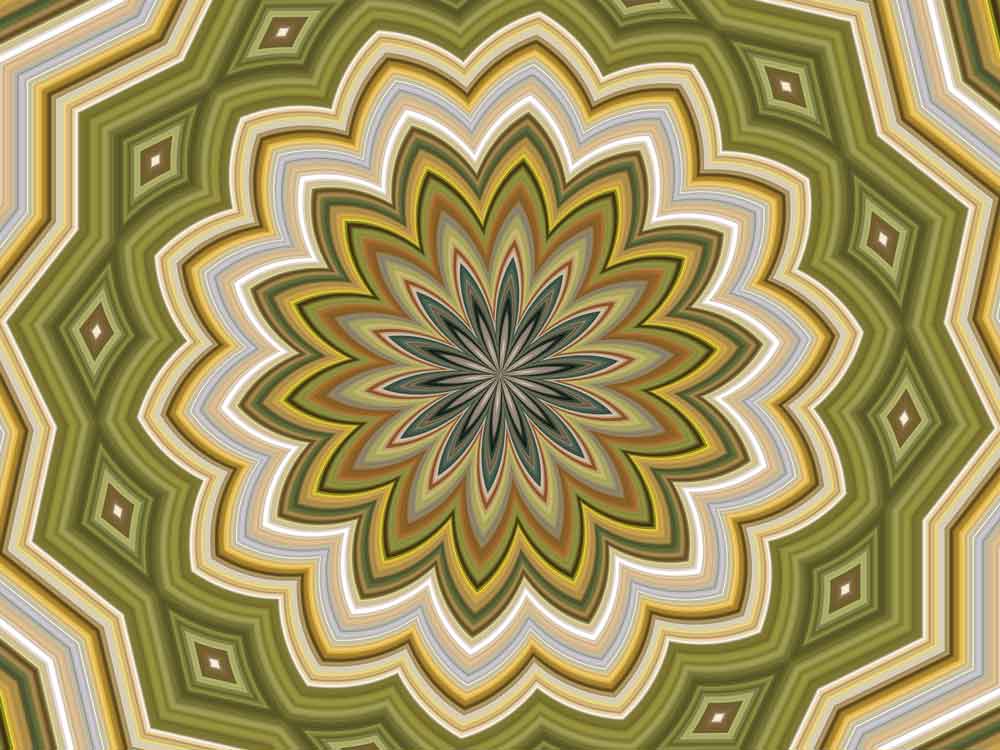 Olive Green Mandala Door Wallpaper close-up pattern texture