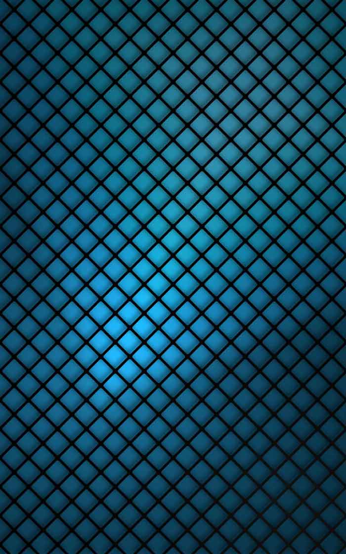 Close-up of the glowing blue diamond lattice pattern on the tufted 3D door sticker
