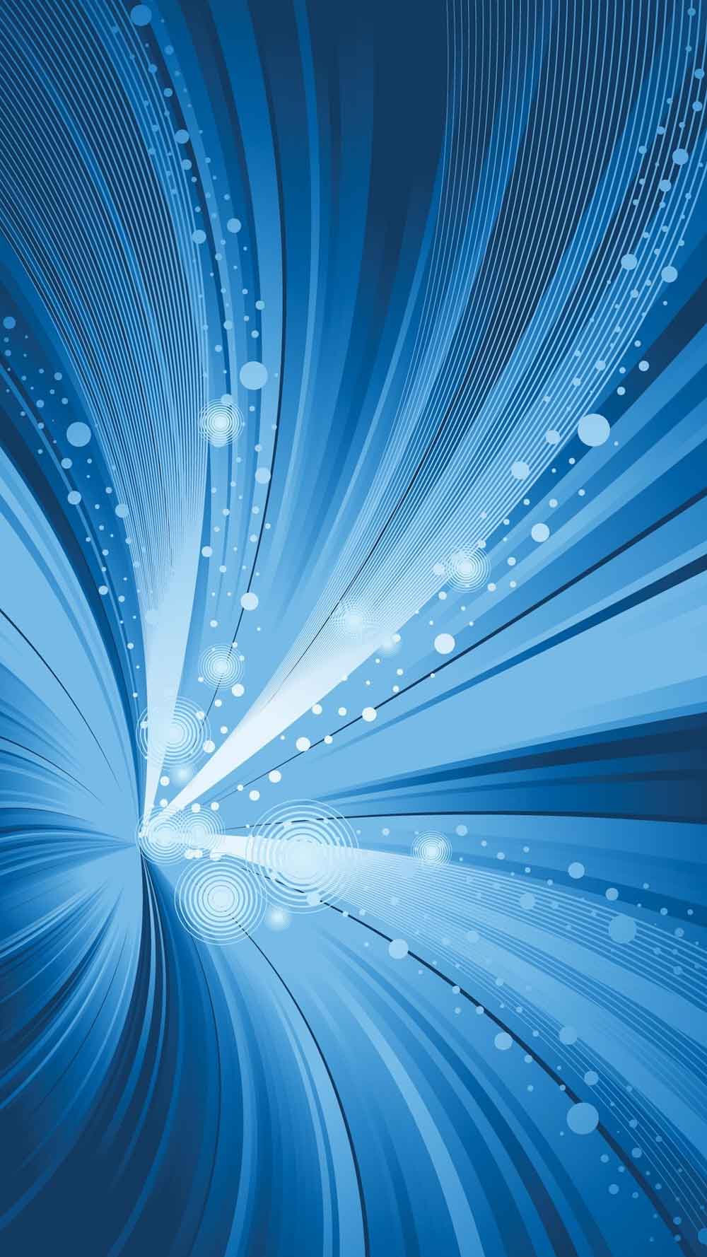Close-up of the glowing blue radial ray pattern on the abstract energy door sticker