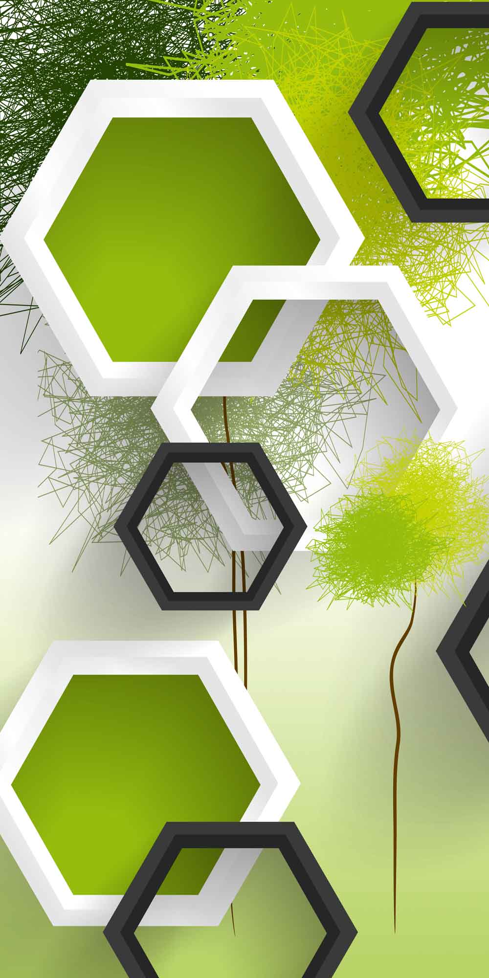 Enchanted Forest Path 3D Door Wallpaper close-up pattern texture