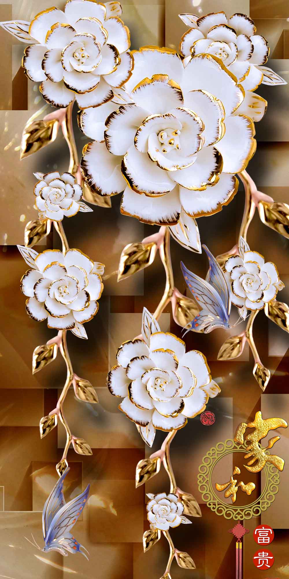 Modern Brushed Metal & Pearl Speckle Door Wallpaper close-up pattern texture