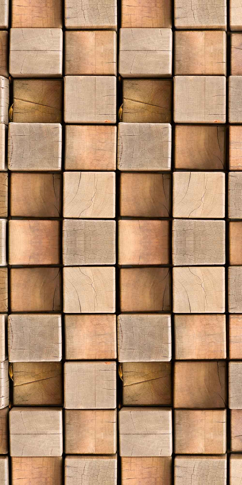 Modern Abstract Geometric Wood Door Wallpaper close-up pattern texture