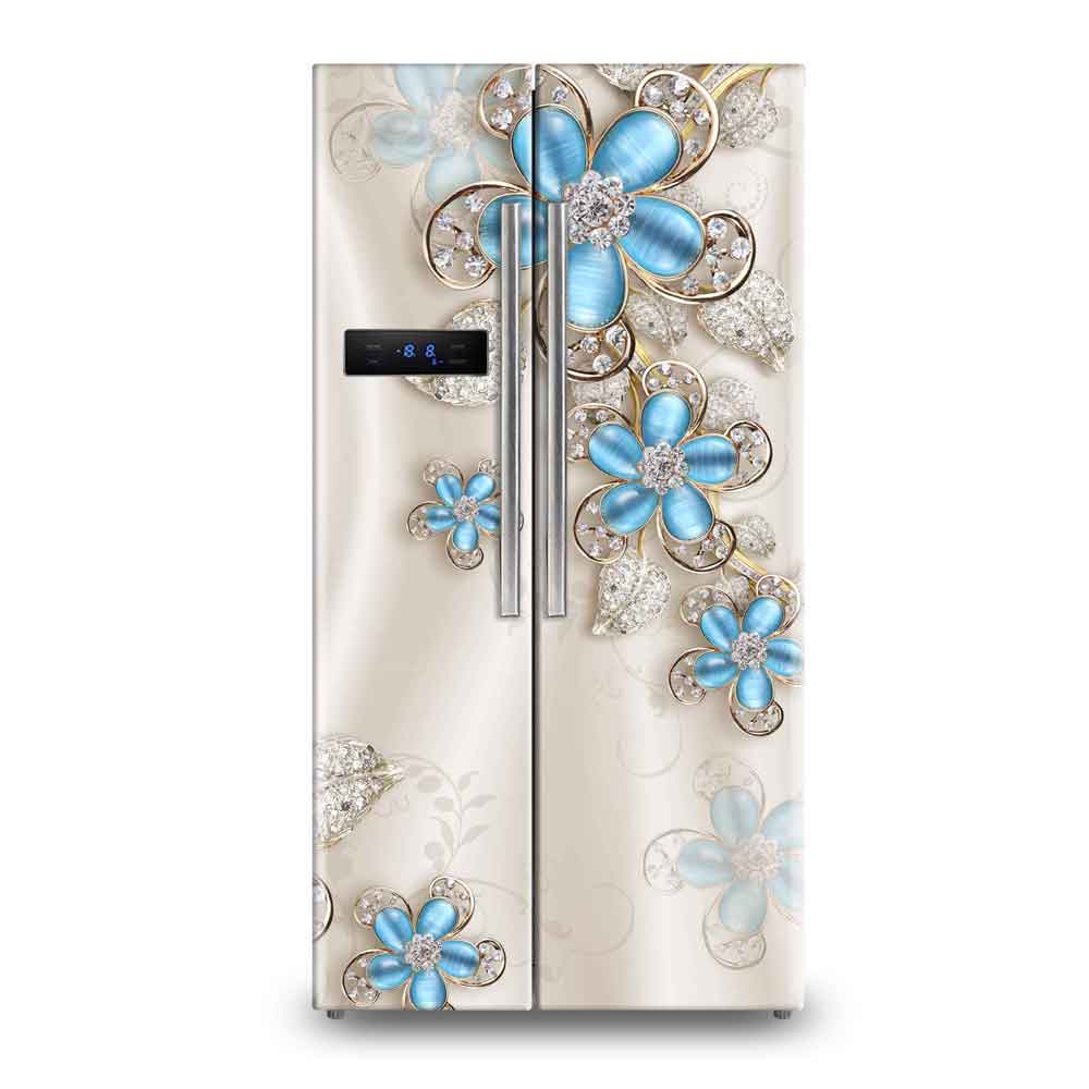 Stainless Steel Look Wallpaper for Fridge Door