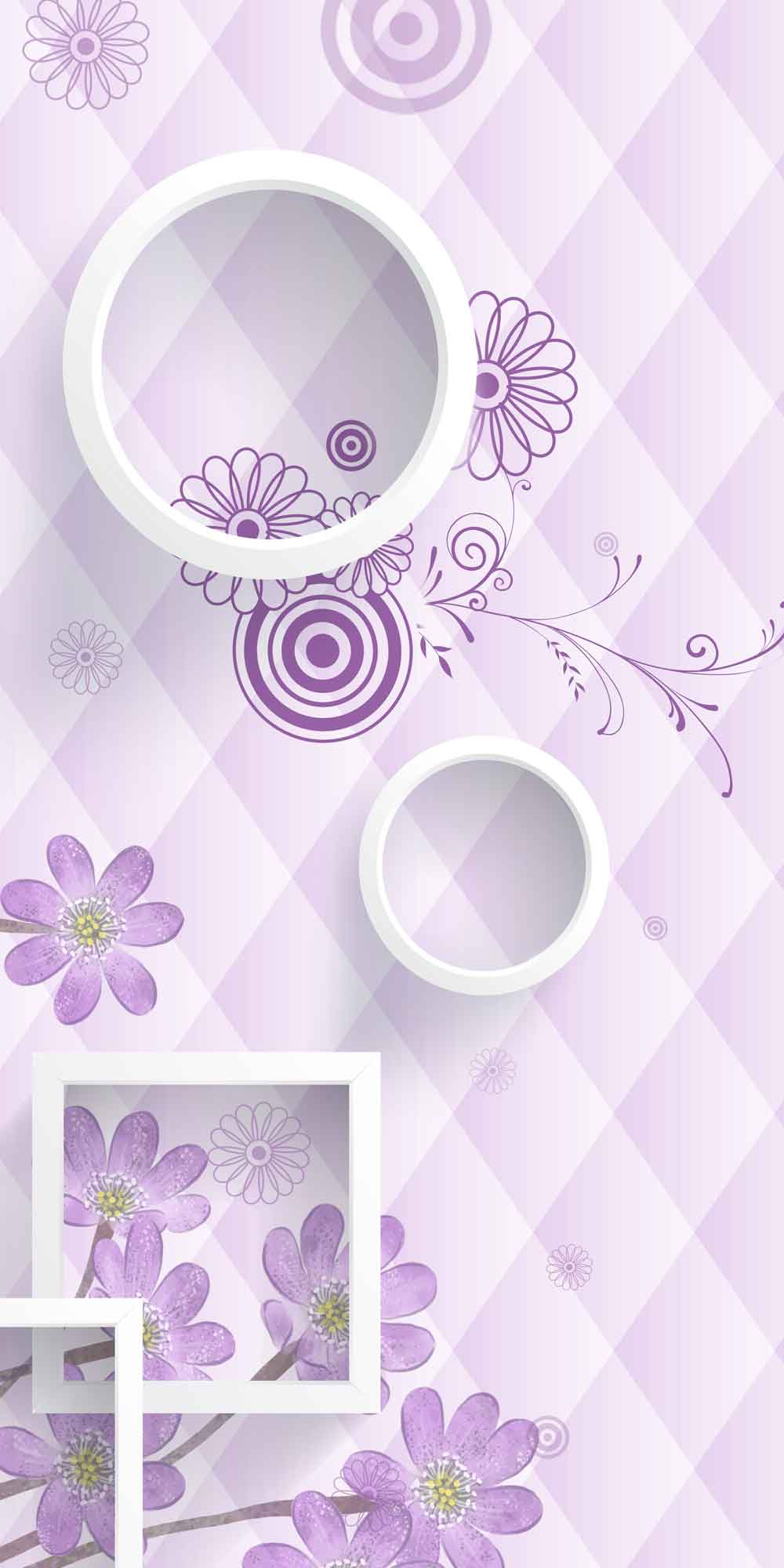 Futuristic 3D Pastel Geometric Door Wallpaper close-up pattern texture