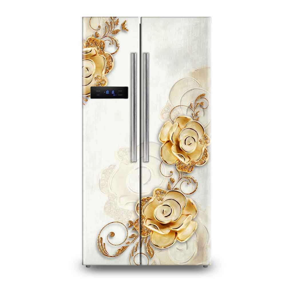 Golden Rose Fridge Decals & Refrigerator Stickers