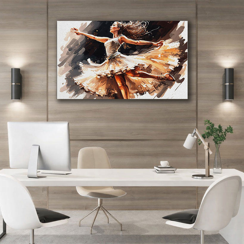 Passionate Couple Abstract Canvas Painting - Home Decor — image 3 of 4