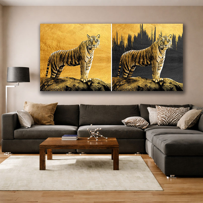 Abstract Wildlife Canvas Wall Art - Modern Decor – view 3