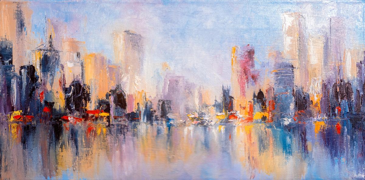 London After Rain Big Ben Twilight Canvas Art – view 2