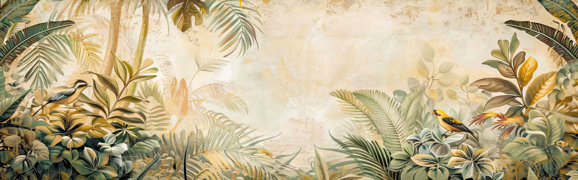 Ethereal Translucent Botanical Hydrangea & Leaf Silhouette Wallpaper — image 2 of 2