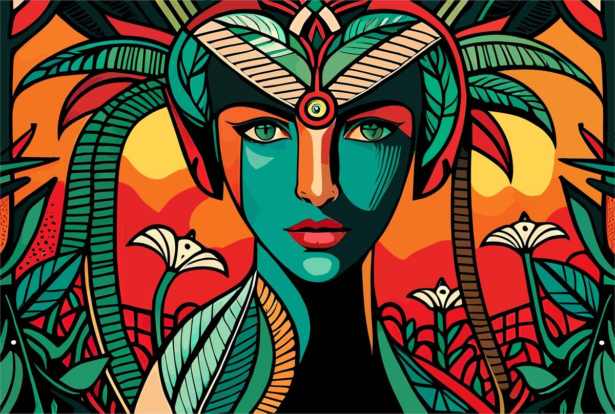 Canvas for Home: Warm Tribal Women Art – view 3