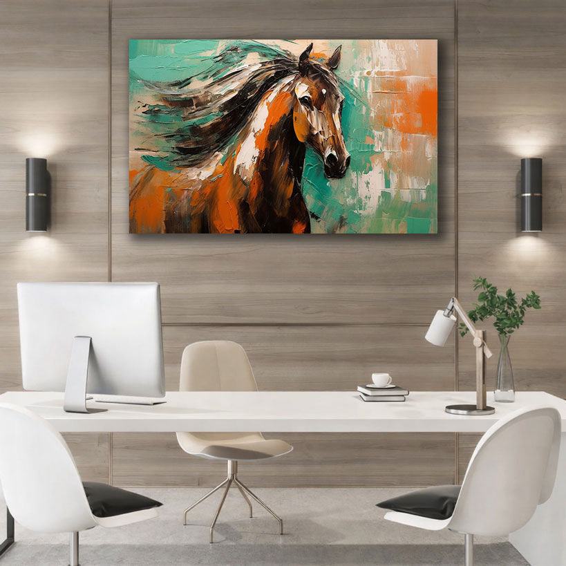 Elegant Horse Portrait Canvas For Home – view 2
