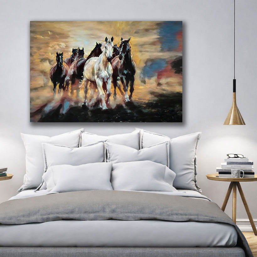 Elegant White Arabian Horse Canvas – view 2