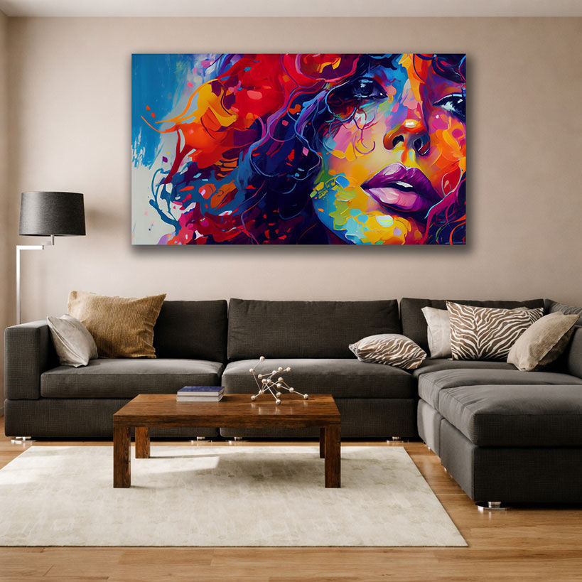 Modern Diva Portrait Canvas Painting – view 2