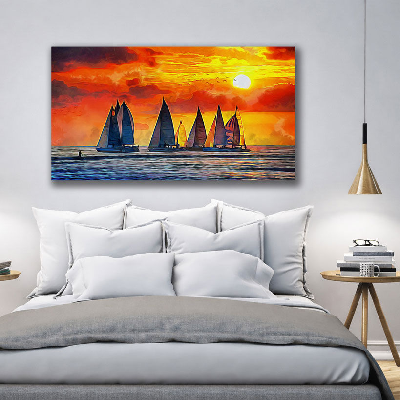 Abstract Wall Art - Modern Framed Canvas Prints for Office & Home – view 2