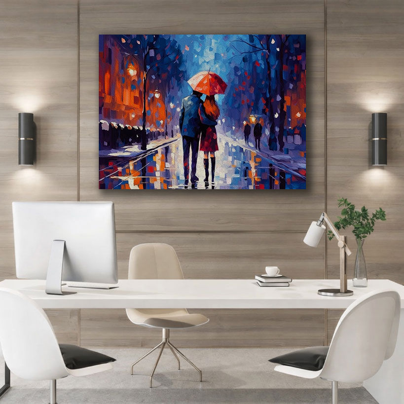 Sunlit Green Forest Wall Canvas – view 2