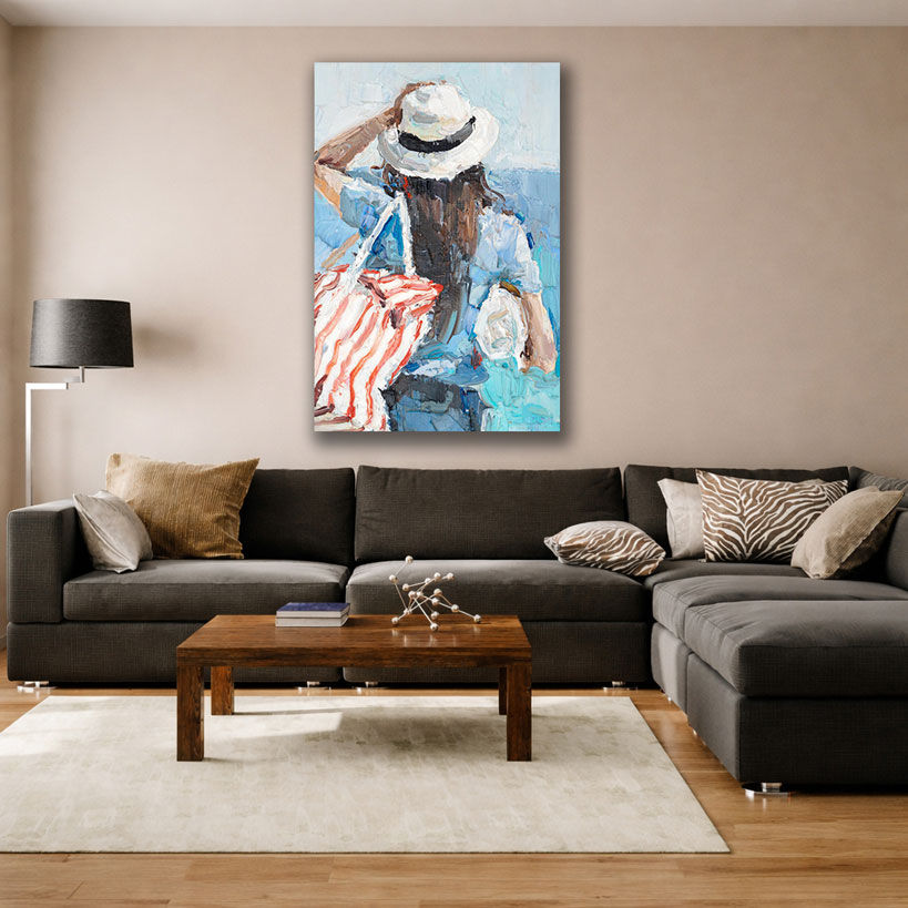 Whispering Hearts Simple Canvas Prints - Home Decor - Displayed in Contemporary Living Room - Canvas Groove India