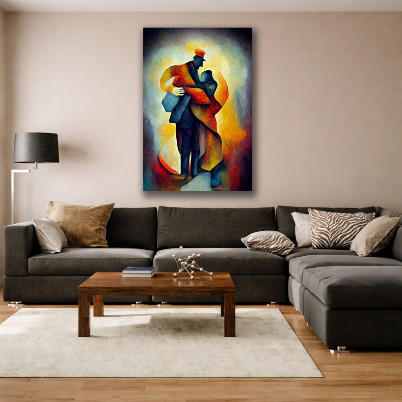 Romantic Sunset Canvas Art - Large Wall Prints - Premium Romantic Canvas Print - Close-up View - Canvas Groove India