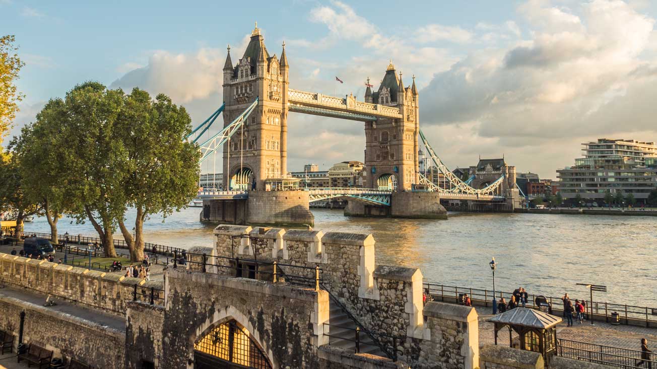 London Tower Bridge River Thames Scenic Canvas Wall Art — image 2 of 2