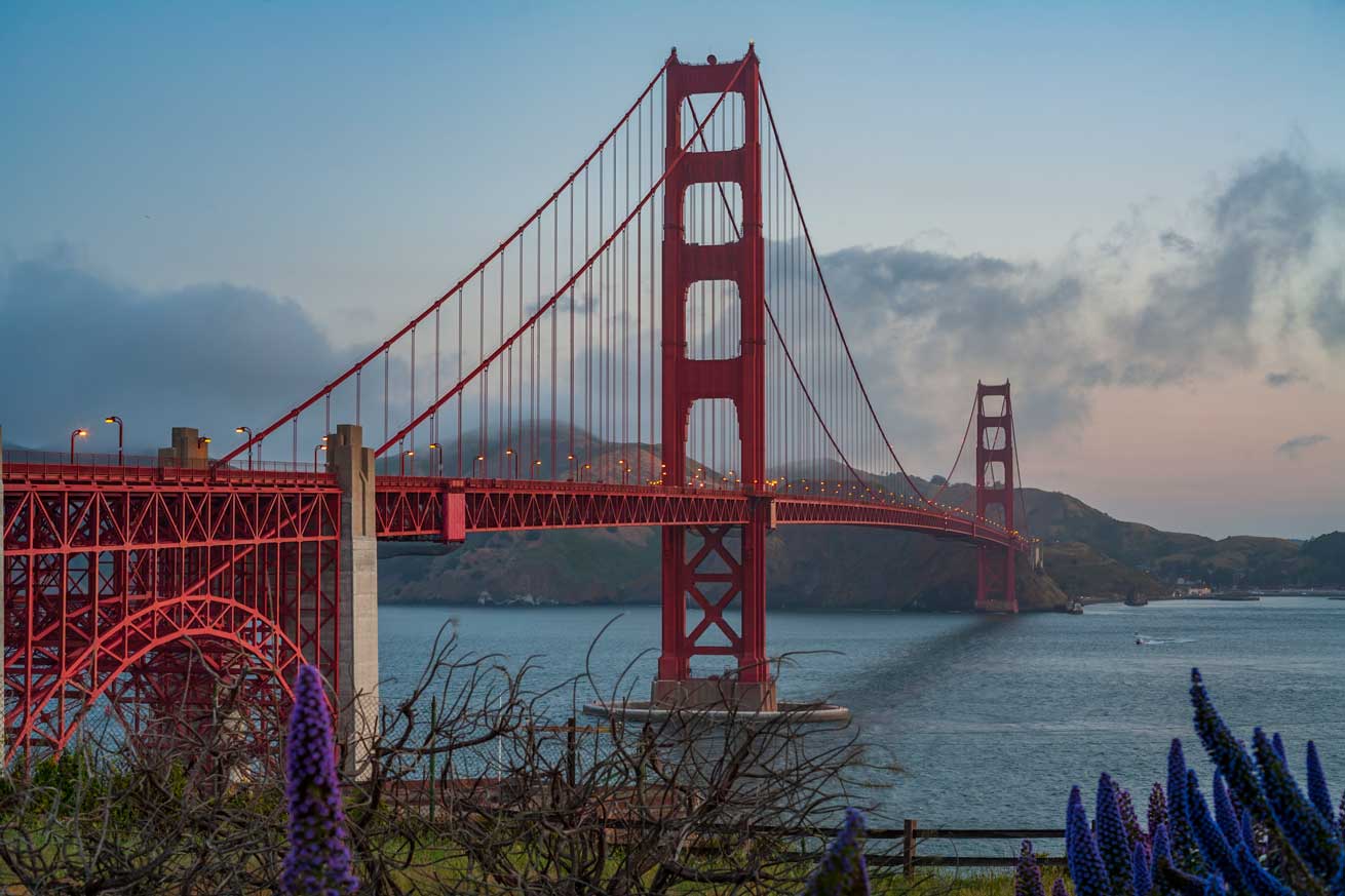 Golden Gate Bridge at Dusk Scenic Landscape Wallpaper Mural — image 2 of 2