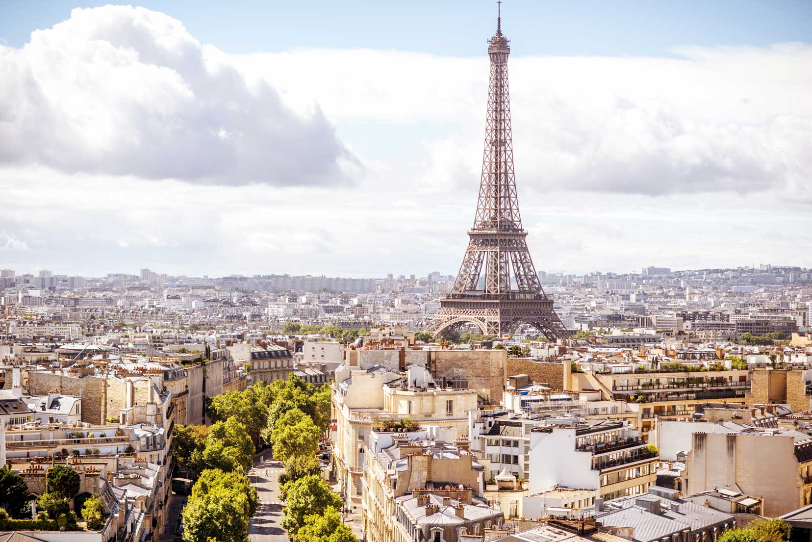 Panoramic Paris Cityscape & Eiffel Tower Modern Wall Art Print — image 2 of 2