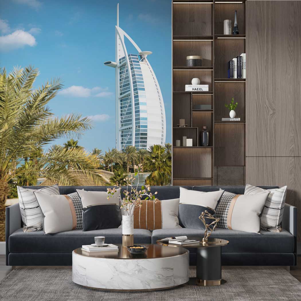 Dubai Burj Al Arab Luxury Resort City Mural Wallpaper